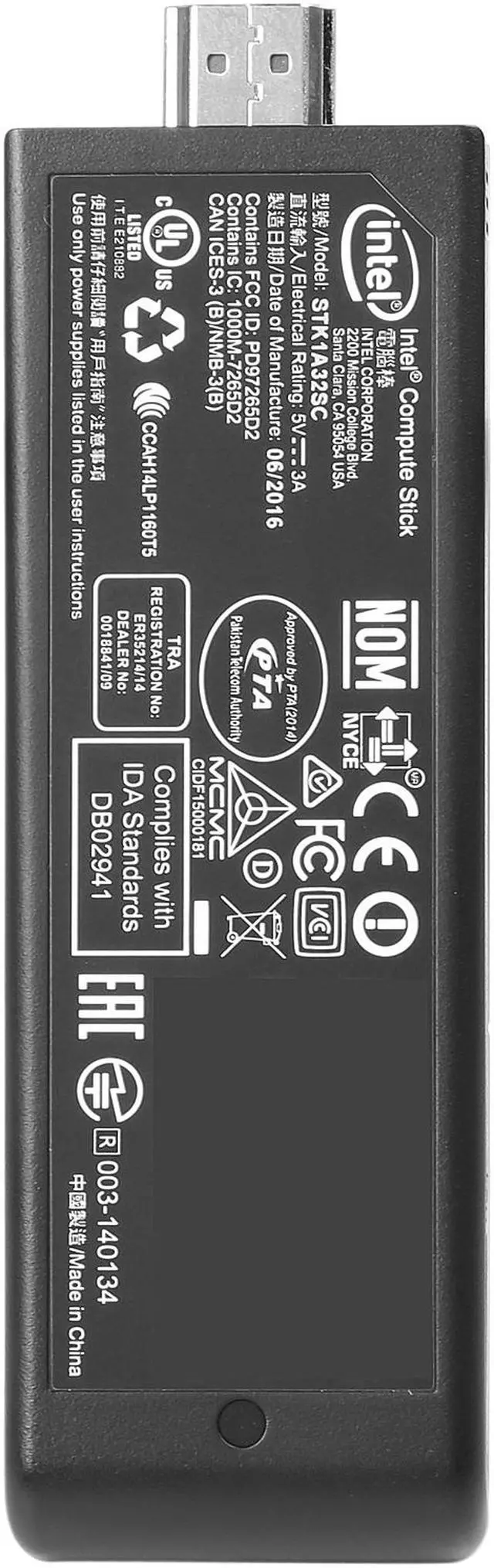 Alt view image 4 of 6 - Intel BLKSTK1A32SC Black Compute Stick, Without OS