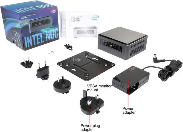 Alt view image 6 of 6 - Intel NUC (Next Unit of Computing) BOXNUC7I7BNHX1 Mini / Booksize Barebone System with Intel Optane Memory