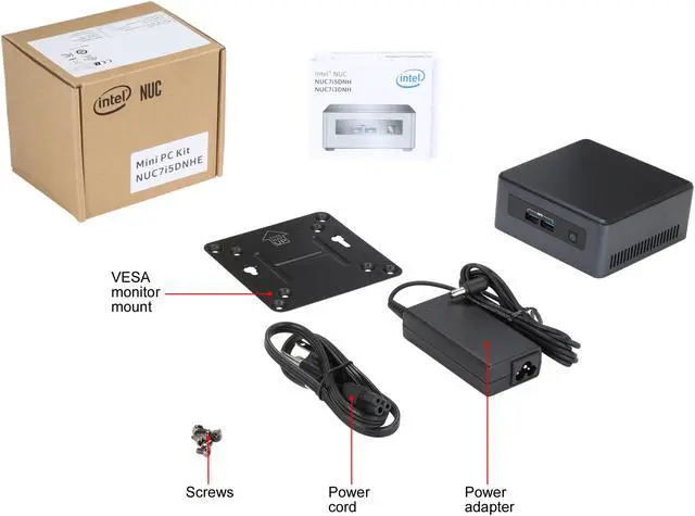 Alt view image 8 of 14 - Intel NUC (Next Unit of Computing) BLKNUC7i5DNH1E Black Mini / Booksize Barebone System