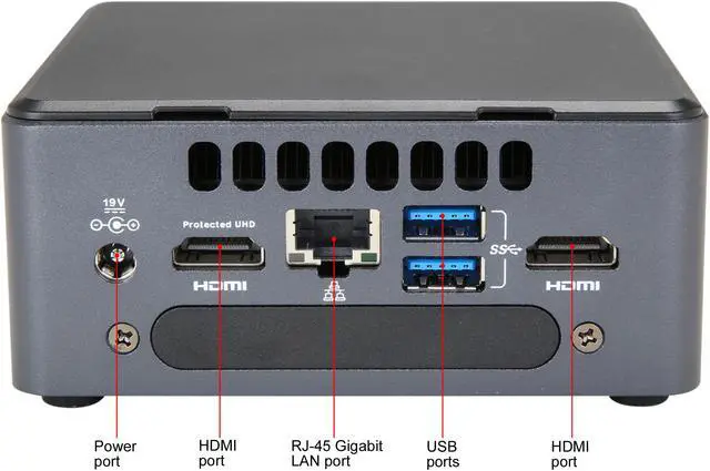 Alt view image 6 of 14 - Intel NUC (Next Unit of Computing) BLKNUC7i5DNH1E Black Mini / Booksize Barebone System