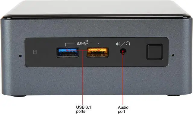 Alt view image 5 of 11 - Intel NUC (Next Unit of Computing) BOXNUC8i7BEH1 Intel i7 Quad Core Black Mini / Booksize Barebone System