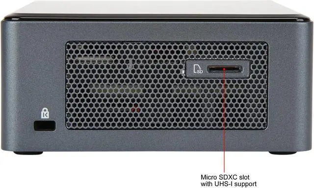Alt view image 7 of 11 - Intel NUC (Next Unit of Computing) BOXNUC8i7BEH1 Intel i7 Quad Core Black Mini / Booksize Barebone System