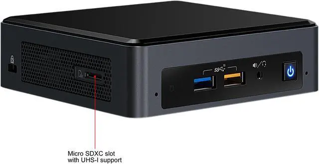 Alt view image 2 of 8 - Intel NUC (Next Unit of Computing) BOXNUC8i5BEK1 Intel Quad Core i5 Black Mini / Booksize Barebone System