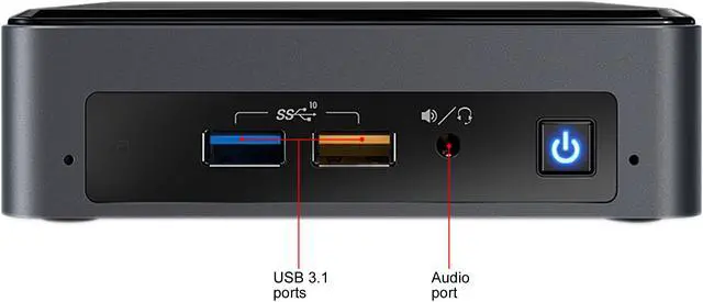 Alt view image 5 of 8 - Intel NUC (Next Unit of Computing) BOXNUC8i5BEK1 Intel Quad Core i5 Black Mini / Booksize Barebone System