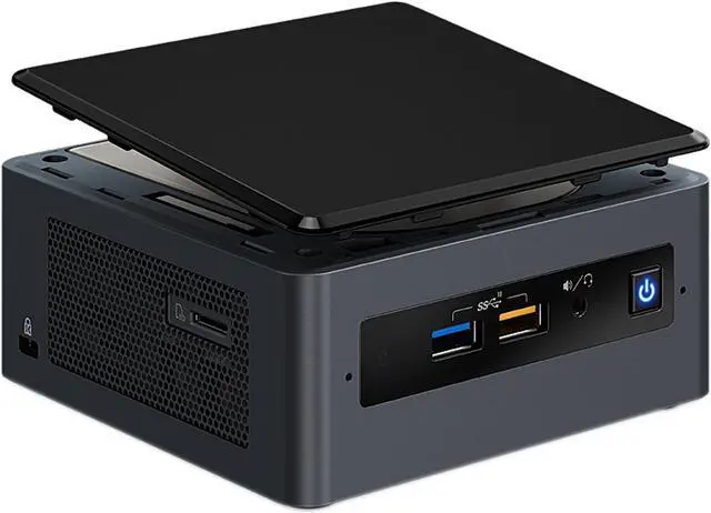Alt view image 2 of 11 - Intel NUC (Next Unit of Computing) BOXNUC8i5BEH1 Black Mini / Booksize Barebone System