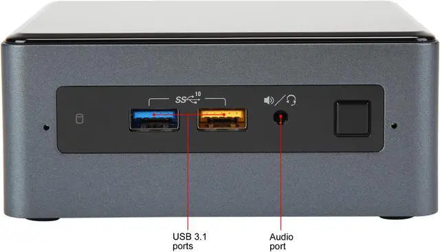 Alt view image 5 of 11 - Intel NUC (Next Unit of Computing) BOXNUC8i5BEH1 Black Mini / Booksize Barebone System