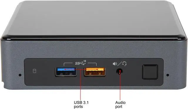 Alt view image 3 of 9 - Intel NUC (Next Unit of Computing) BOXNUC8i3BEK1 Black Mini / Booksize Barebone System
