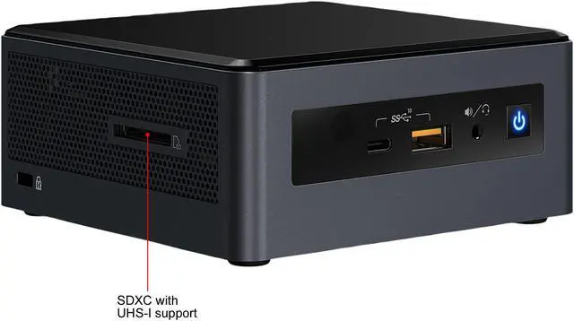 Alt view image 2 of 6 - Intel NUC 8 Mainstream-G Kit with Intel Core i7, Radeon 540X Discrete Graphics, 8GB RAM, with No Cord, Single Pack, Additional Component Required BXNUC8i7INHX