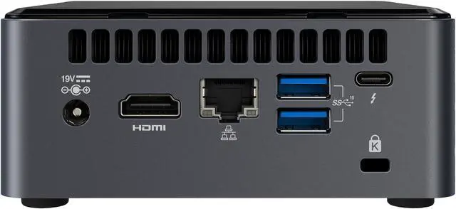 Alt view image 5 of 7 - Intel NUC 10 Performance Kit BXNUC10I7FNH1 10th Gen Intel Core i7-10710U Supports up to 3 Displays 5 USB Ports Mini / Booksize Barebone System