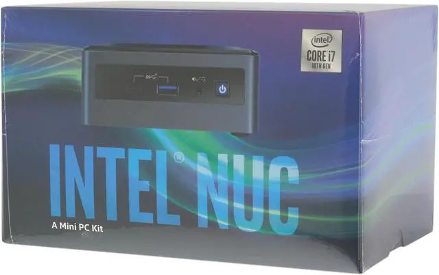 Alt view image 7 of 7 - Intel NUC 10 Performance Kit BXNUC10I7FNH1 10th Gen Intel Core i7-10710U Supports up to 3 Displays 5 USB Ports Mini / Booksize Barebone System