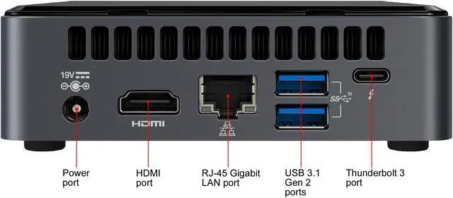 Alt view image 6 of 8 - Intel NUC (Next Unit of Computing) BXNUC10i5FNK1 Mini / Booksize Barebone System