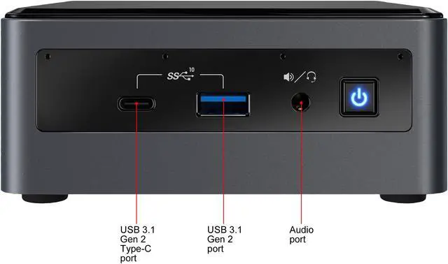 Alt view image 4 of 6 - Intel NUC (Next Unit of Computing) BXNUC10i3FNH1 Mini / Booksize Barebone System
