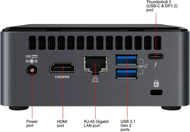 Alt view image 6 of 6 - Intel NUC (Next Unit of Computing) BXNUC10i3FNH1 Mini / Booksize Barebone System