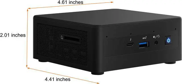 Alt view image 3 of 7 - Intel NUC (Next Unit of Computing) RNUC11PAHi50001 Intel Socket BGA1449 Mini / Booksize Barebone System (Intel 11th Gen CPU, Include Intel Iris Xe Graphics), Single Pack