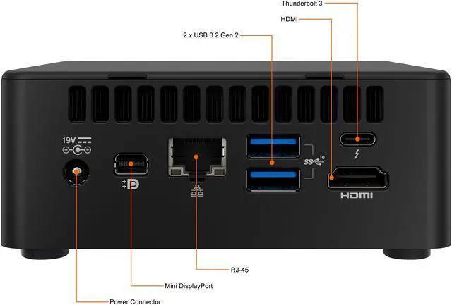 Alt view image 7 of 7 - Intel NUC (Next Unit of Computing) RNUC11PAHi50001 Intel Socket BGA1449 Mini / Booksize Barebone System (Intel 11th Gen CPU, Include Intel Iris Xe Graphics), Single Pack