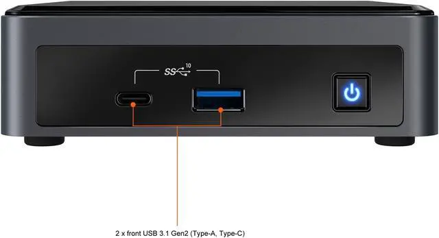 Alt view image 4 of 6 - Intel NUC 10th gen Frost Canyon BXNUC10i5FNKN1  Intel Core i5-10210U CPU  Mini PC Barebone
