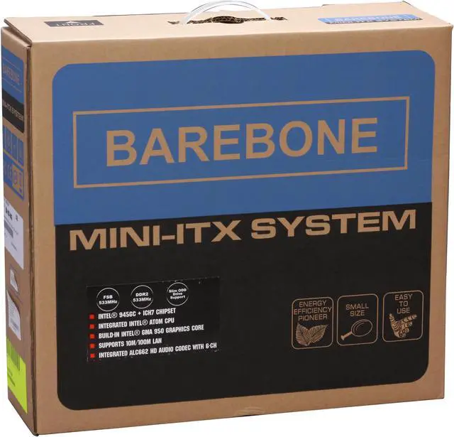 Alt view image 11 of 11 - Jetway HBJC110C91-330-B Intel 945GC Black Mini / Booksize Barebone System