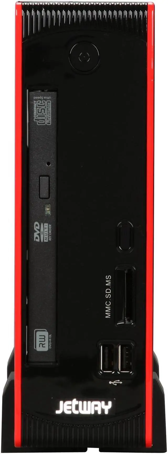 Alt view image 2 of 9 - Jetway HBJC230C63P-330D-B NVIDIA ION Black Mini / Booksize Barebone System