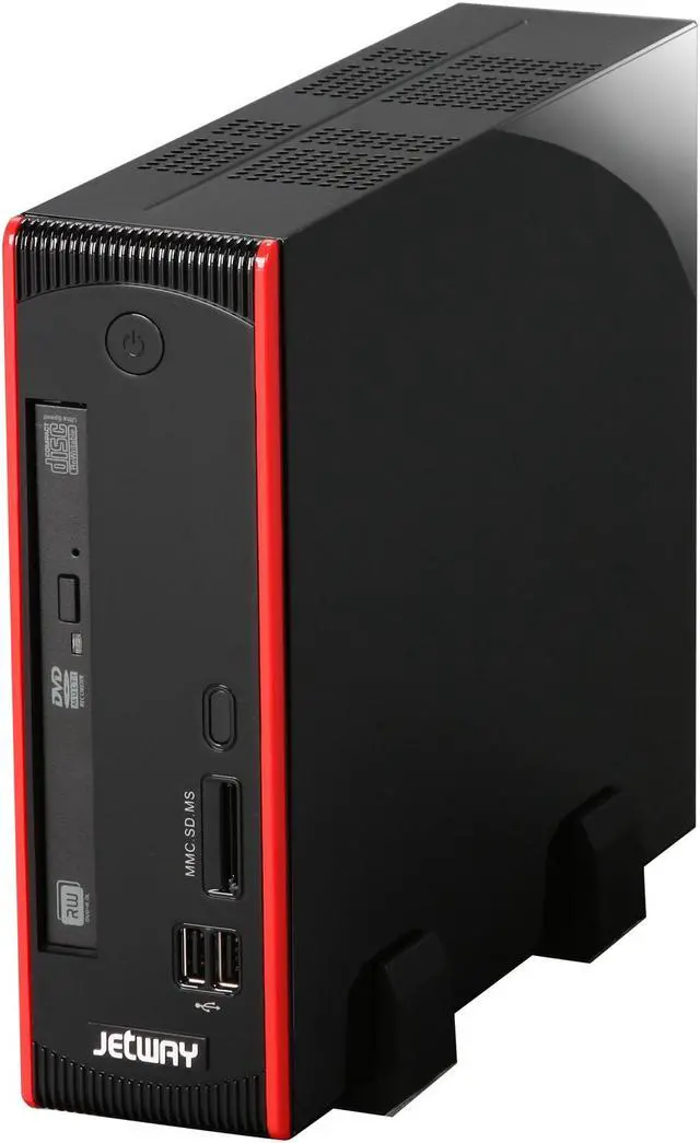 Alt view image 3 of 9 - Jetway HBJC230C63P-330D-B NVIDIA ION Black Mini / Booksize Barebone System