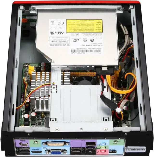 Alt view image 5 of 9 - Jetway HBJC230C63P-330D-B NVIDIA ION Black Mini / Booksize Barebone System