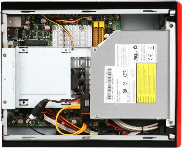 Alt view image 6 of 9 - Jetway HBJC230C63P-330D-B NVIDIA ION Black Mini / Booksize Barebone System