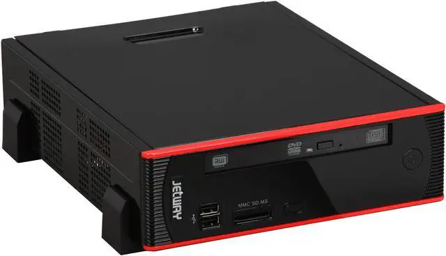 Alt view image 7 of 9 - Jetway HBJC230C63P-330D-B NVIDIA ION Black Mini / Booksize Barebone System