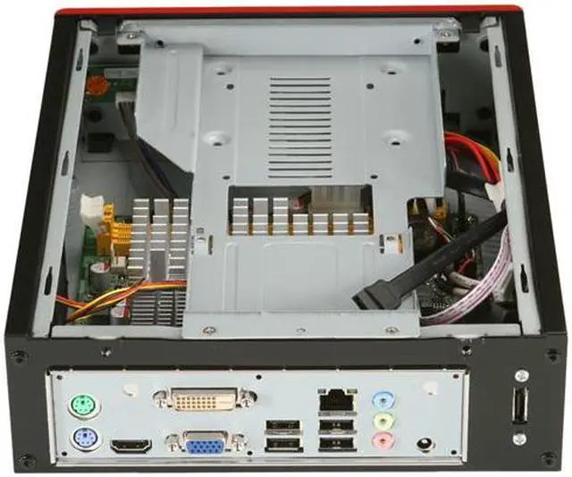 Alt view image 5 of 7 - Jetway HBJC231C98-525-BB Intel Atom D525 (Dual-Core 1.80GHz, 1MB L2) Next-generation NVIDIA ION graphics Black Mini / Booksize Barebone System