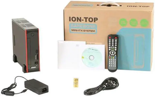 Alt view image 7 of 7 - Jetway HBJC231C98-525-BB Intel Atom D525 (Dual-Core 1.80GHz, 1MB L2) Next-generation NVIDIA ION graphics Black Mini / Booksize Barebone System