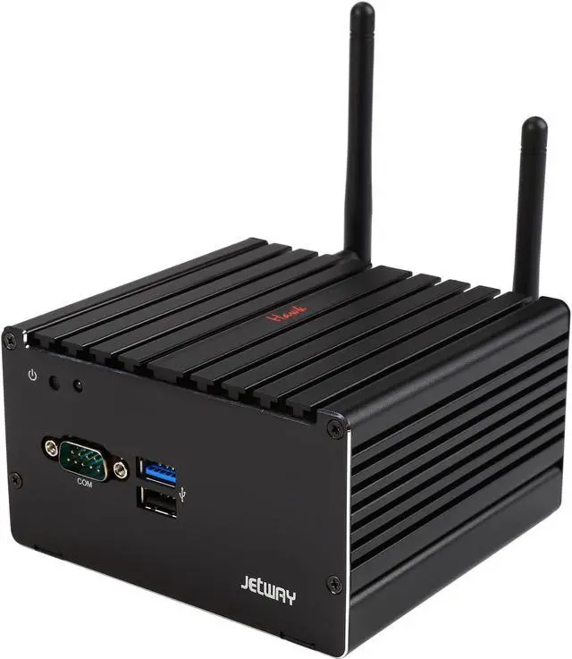 Main image of Jetway JBC320U93W-2930 1 x 204Pin SO-DIMM Intel HD Graphics, Dual LAN, Dual HDMI & Dual Storage (2.5” HDD & mSATA) Lightweigh Fanless Black Mini/Booksize Barebone System