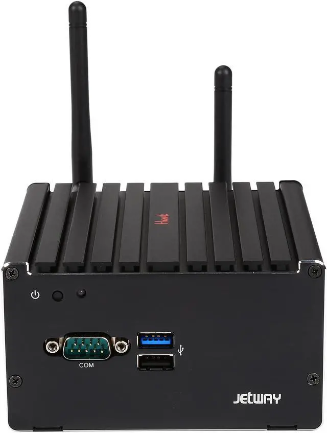 Alt view image 2 of 6 - Jetway JBC320U93W-2930 1 x 204Pin SO-DIMM Intel HD Graphics, Dual LAN, Dual HDMI & Dual Storage (2.5” HDD & mSATA) Lightweigh Fanless Black Mini/Booksize Barebone System