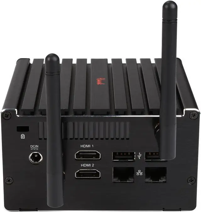 Alt view image 4 of 6 - Jetway JBC320U93W-2930 1 x 204Pin SO-DIMM Intel HD Graphics, Dual LAN, Dual HDMI & Dual Storage (2.5” HDD & mSATA) Lightweigh Fanless Black Mini/Booksize Barebone System