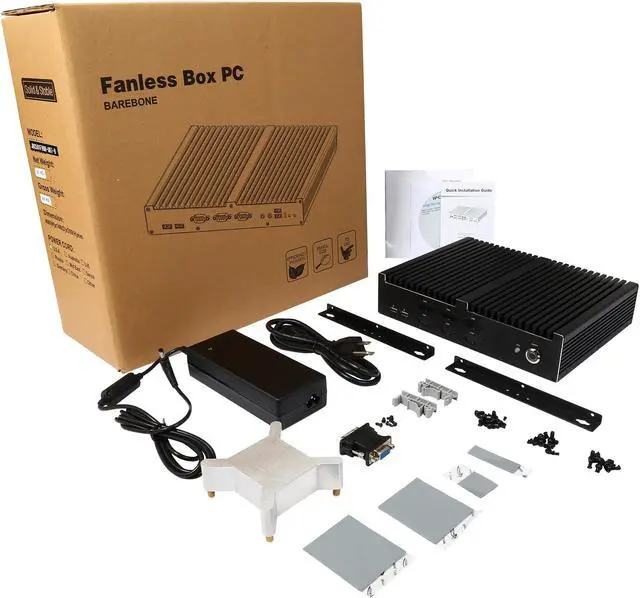 Alt view image 6 of 6 - Jetway HBJC501F9QUW-Q87-B Fanless Intel 4th Generation Intel Core i7/i5/i3 Barebone w/TPM IC Onboard, HDMI, DVI-D, VGA Support iAMT9.0 w/ WiFi