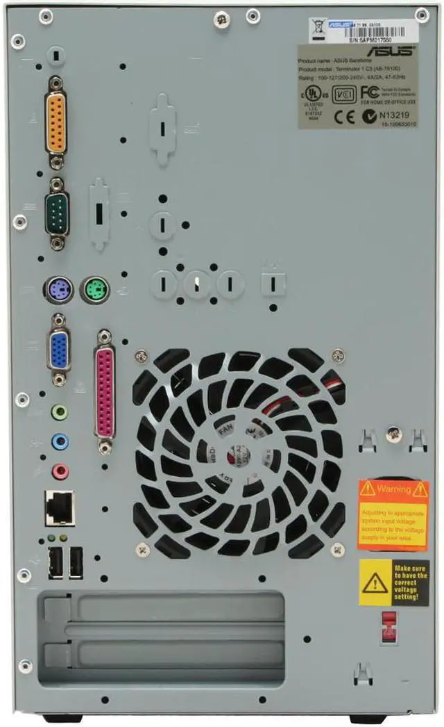 Alt view image 3 of 9 - ASUS Terminator T1-C3 Intel Socket 370 VIA CLE266 Barebone