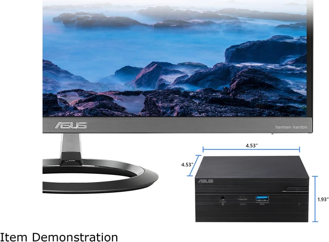 Alt view image 6 of 7 - ASUS PN61 Barebones Mini PC with Intel Core i5-8265U and Integrated Intel 4K UHD Graphics (HDMI, DisplayPort over Type-C, COM Port, 802.11 ac Wi-fi, Bluetooth 5.0, Gigabit LAN, USB 3.1, VESA Mount) PN61-BB5037MC