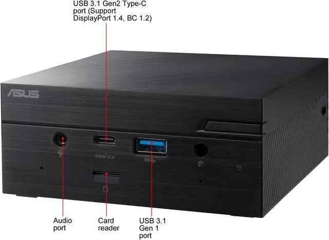 Alt view image 2 of 9 - ASUS PN50-BBR030MD Black Mini / Booksize Barebone System