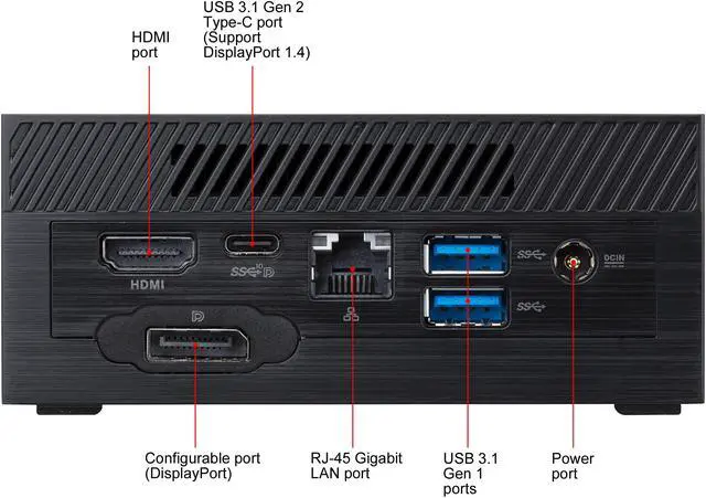 Alt view image 5 of 9 - ASUS PN50-BBR030MD Black Mini / Booksize Barebone System