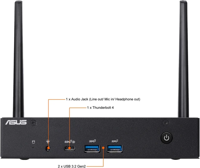 Alt view image 5 of 7 - ASUS PL63 PL63-BB5000XT-O Black Mini / Booksize Barebone System