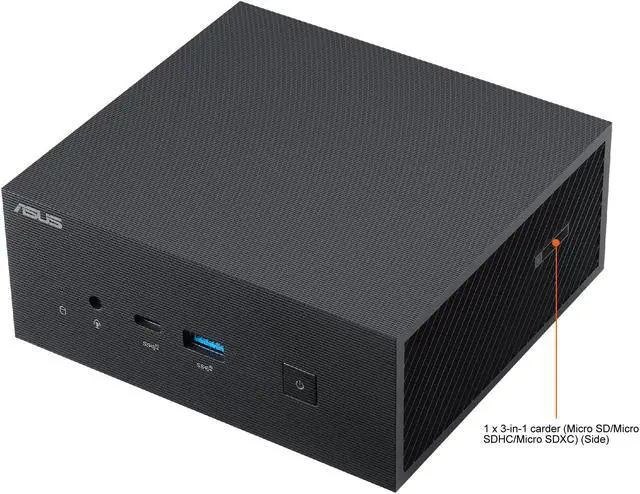 Alt view image 7 of 11 - ASUS PN63-S1 Mini PC Barebone with Intel Core i5-11300H, up to 64GB DDR4 RAM, Two M.2 SSD Plus One 2.5-inch HDD, WiFi 6, Bluetooth, USB-C with VESA Mount (PN63-S1-BB5H000XFD)