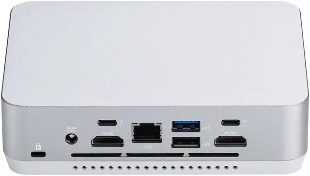 Alt view image 8 of 15 - ASUS NUC 14 Pro+ Barebone with Intel 14th Gen Core Ultra 7 155H (NPU Support), up to 96GB DDR5 RAM, Dual Storage, Thunderbolt 4, Wi-Fi 6E & Bluetooth 5.3, Silver Aluminum Chassis with VESA Mount