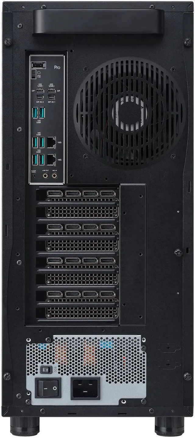 Alt view image 2 of 7 - ASUS ExpertCenter Pro ET900A X9-B-2000 Performance AI workstation supports AMD RYZEN Threadripper PRO 7000, DDR5 ECC, 2x 10GbE, up to 4 NVIDIA Quadro RTX GPU, 4x M.2, USB 40Gbps Type-C, 2000W PSU