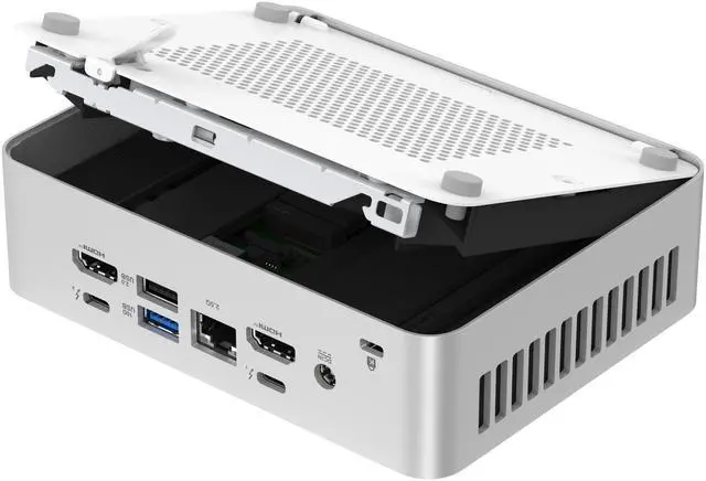 Alt view image 8 of 10 - ASUS NUC 15 Pro+ Barebone Mini PC with Intel Core Ultra 7 255H  CPU, 2x DDR5 SO-Dimm Slots, Dual Storage Design, Thunderbolt™ 4, Wi-Fi 7, Aluminum Chassis  - Memory and Storage Sold Separately