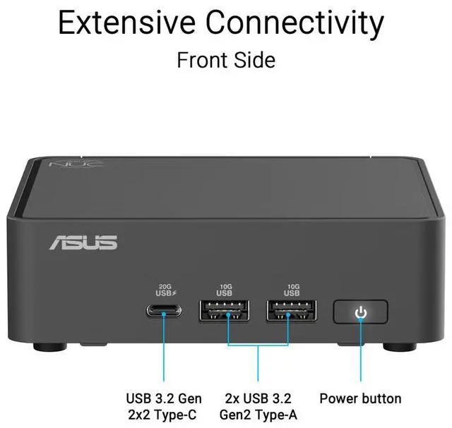 Alt view image 2 of 5 - ASUS NUC 15 Pro RNUC15CRKV50000U Black Barebone System