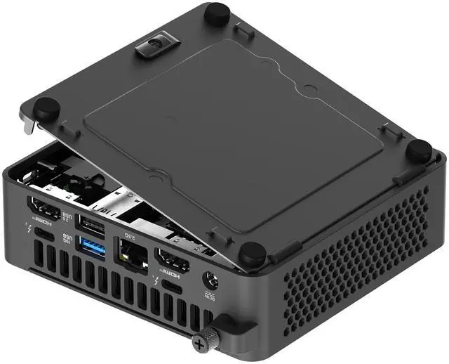 Alt view image 9 of 9 - ASUS NUC 15 Pro RNUC15CRKU50000U Black Barebone System w/ Intel Ultra 5 225H CPU, Integrated - Intel Arc 130T Graphics ,US cord, Single Unit - Memory and Storage Sold Separately