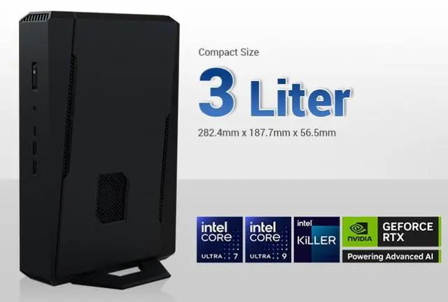 Alt view image 10 of 11 - ASUS NUC 15 Performance Barebone Kit Mini PC with Intel Core Ultra 9 (Series 2) ARL-HX CPU, NVIDIA GeForce RTX 5070 Mobile GPU, Dual channel DDR5 RAM, Dual Storage Design, Thunderbolt 4, Intel Killer Wi-Fi 7 & Bluetooth 5.4