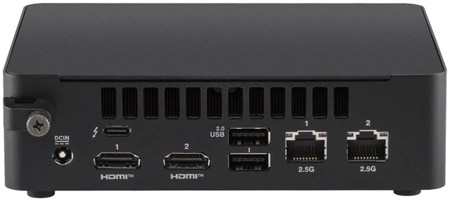 Alt view image 4 of 20 - ASUS NUC 16 Barebone Mini PC with Intel Series 3 Core 5 320, Single Channel DDR5 RAM, Single Storage Design, Dual LAN, Thunderbolt 4, Wi-Fi 7 & BT 6.0, Toolless Chassis Access, VESA Mount included