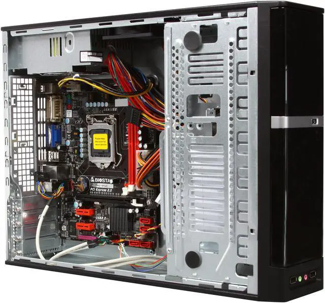 Alt view image 7 of 9 - BIOSTAR ECO HD61V Intel Socket H2(LGA1155) Intel H61 Barebone