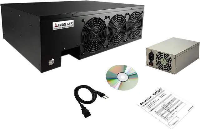 Alt view image 4 of 4 - Biostar iMiner578X8D 8 x AMD RX570 Mining Rig 220MH/s Ethereum - Plug and Mine - Crypto CryptoCurrency