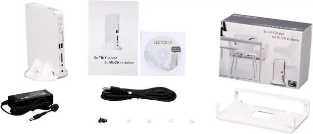 Alt view image 5 of 5 - Foxconn NetBox-nT410 NT-410-A-W-A-NA Intel Pineview-D Chipset White Mini / Booksize Barebone System