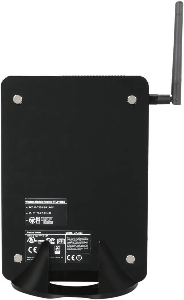 Alt view image 5 of 7 - Foxconn NT425H-0H0W-B-AE Intel Pineview-D Black Mini / Booksize Barebone System