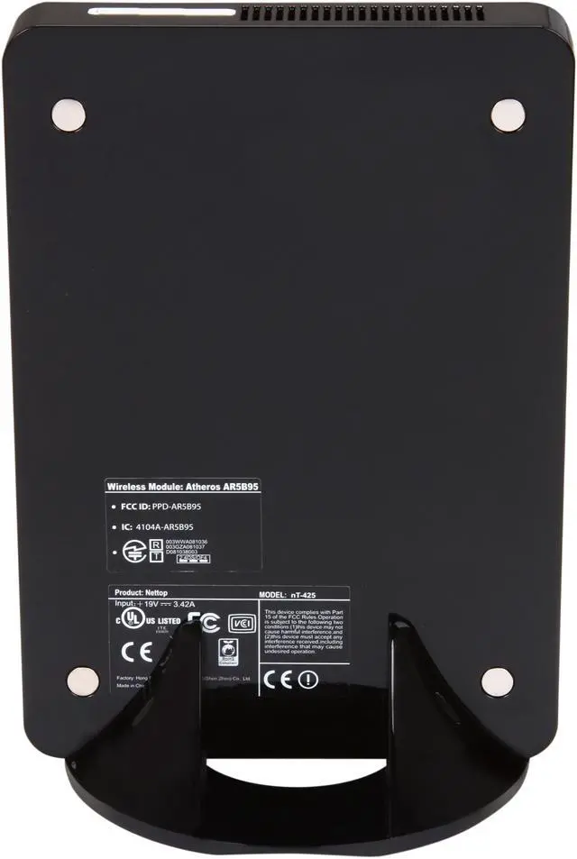 Alt view image 3 of 6 - Foxconn NT425-0H0W-B-AE-QB Intel Pineview-D Black Mini / Booksize Barebone System